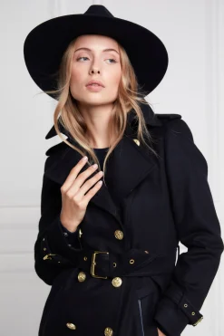 Holland Cooper Trench Coats|Coats-Marlborough Trench Coat Soft Navy