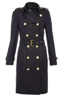 Holland Cooper Trench Coats|Coats-Marlborough Trench Coat Soft Navy