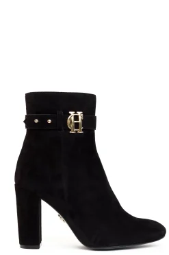 Holland Cooper Gifts For Her|Boots-Mayfair Suede Ankle Boot Black