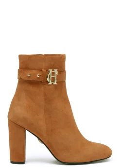 Holland Cooper Bestsellers|Footwear-Mayfair Suede Ankle Boot Tan