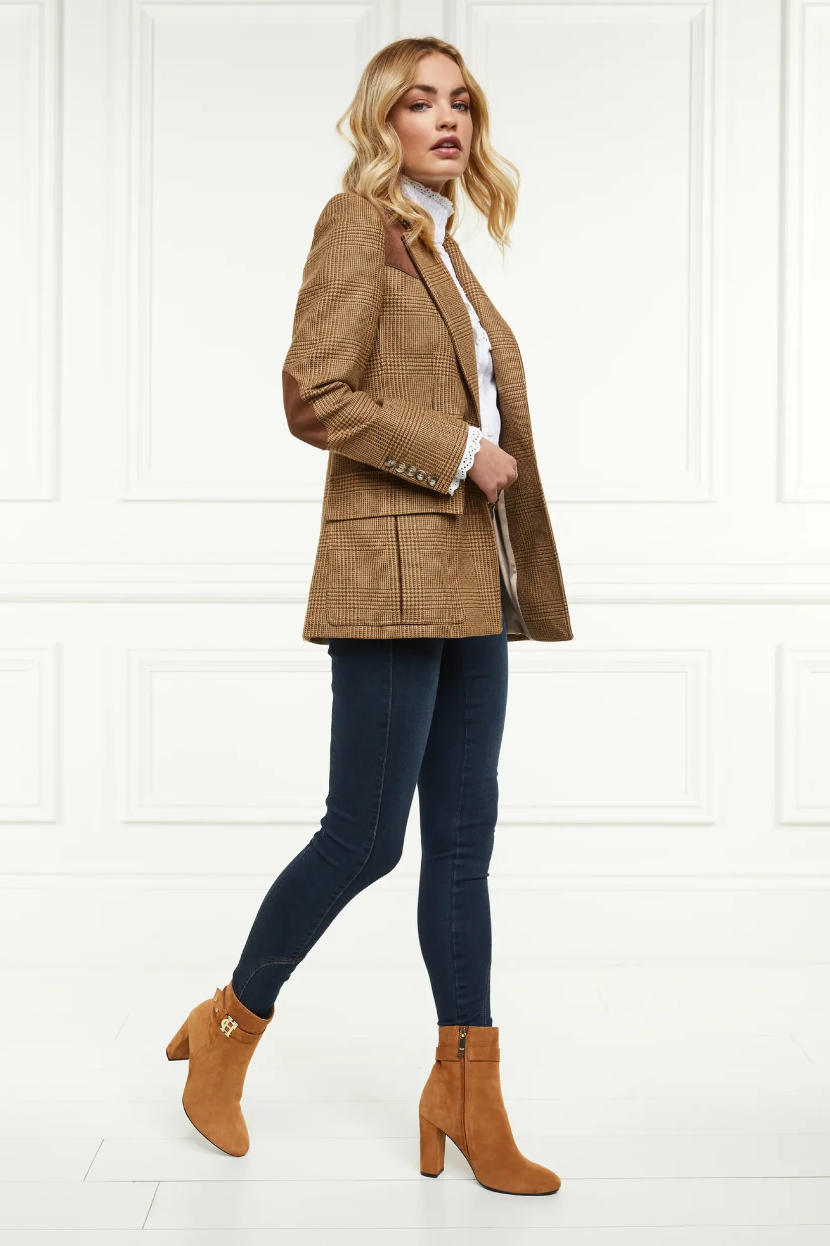 Holland Cooper Bestsellers|Footwear-Mayfair Suede Ankle Boot Tan
