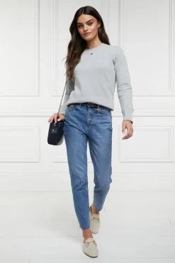 Holland Cooper Sweatshirts|Casualwear-Monogram Crew Neck Sweat Grit Marl