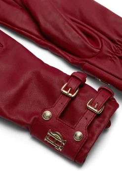 Holland Cooper Accessories|Shop Women-Monogram Leather Gloves Mulberry