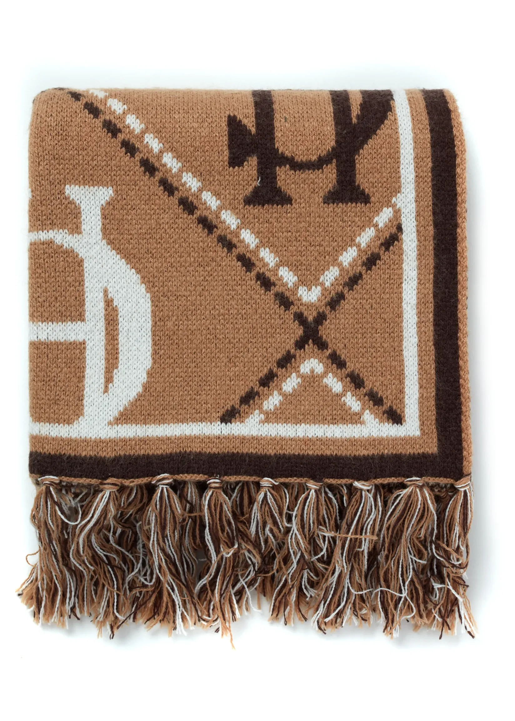 Holland Cooper The Perfect Gesture|Scarves-Monogram Scarf Camel