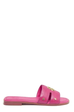 Holland Cooper Sandals|Footwear-Monogram Slides Pink Croc