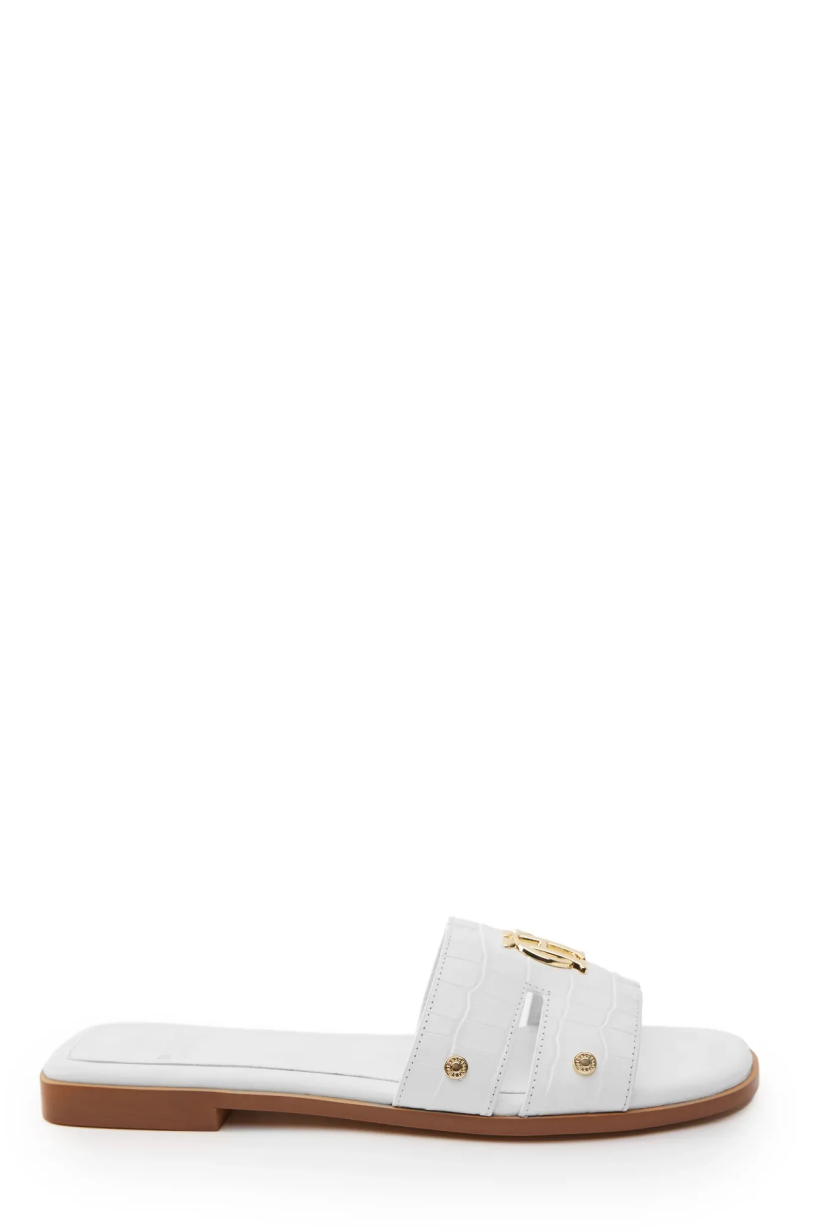 Holland Cooper Sandals|Bestsellers-Monogram Slides White Croc