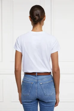 Holland Cooper Polo Shirts & Tees|Equestrian Casualwear-Monogram Tee White