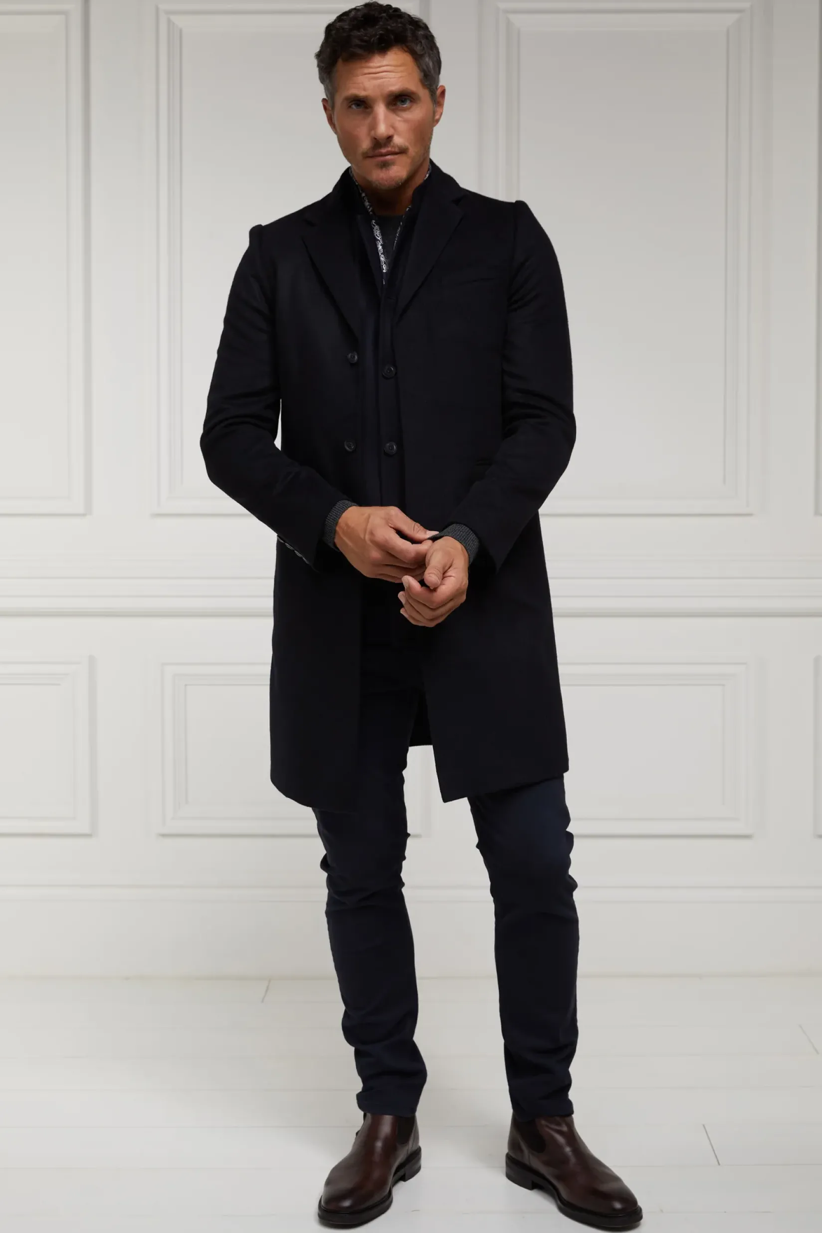 Holland Cooper Gifts For Him|Gilets-Nehru Gilet Navy Loxley