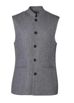Holland Cooper Gifts For Him|Gilets-Nehru Gilet Mono Herringbone