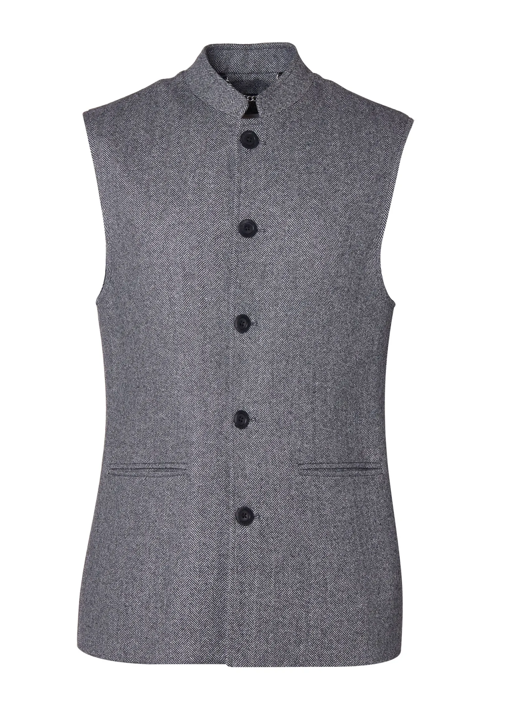 Holland Cooper Gifts For Him|Gilets-Nehru Gilet Mono Herringbone