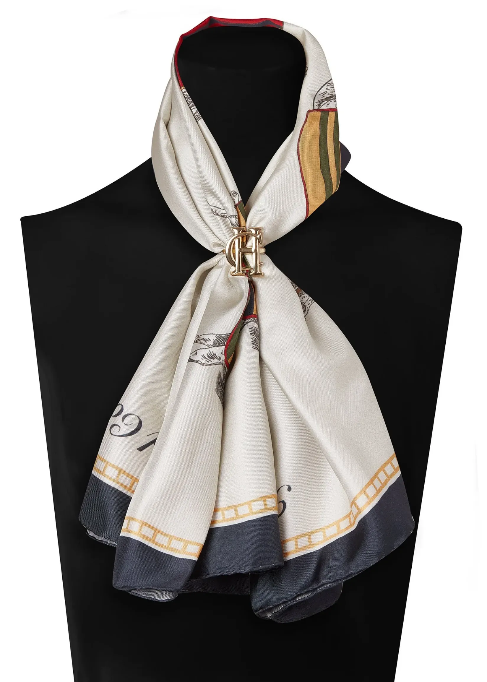 Holland Cooper The Perfect Gesture|Scarves-Silk Scarf Nine Horse