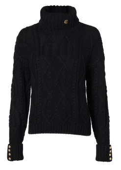 Holland Cooper Knitwear|Après Ski-Noveli Cable Knit Black