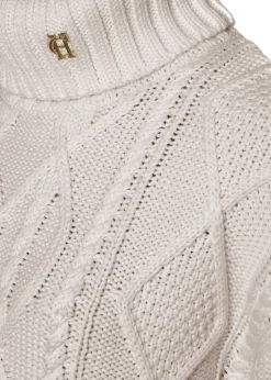 Holland Cooper Knitwear-Noveli Cable Knit Taupe