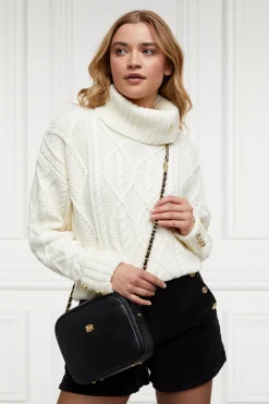 Holland Cooper Knitwear-Noveli Cable Knit Oyster