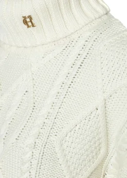 Holland Cooper Knitwear-Noveli Cable Knit Oyster