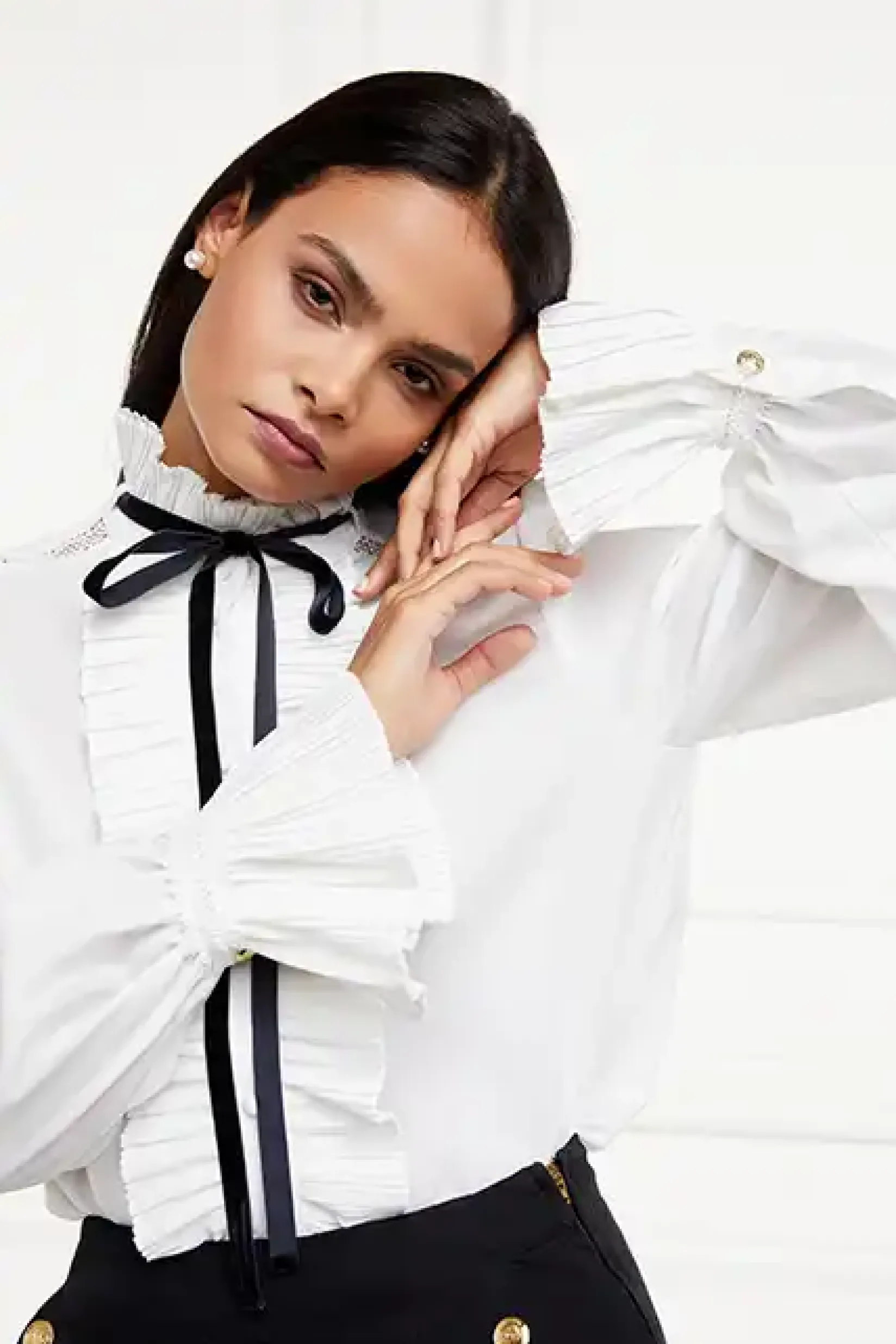 Holland Cooper Shirts & Blouses|Workwear Wardrobe-Olivia Tie Shirt