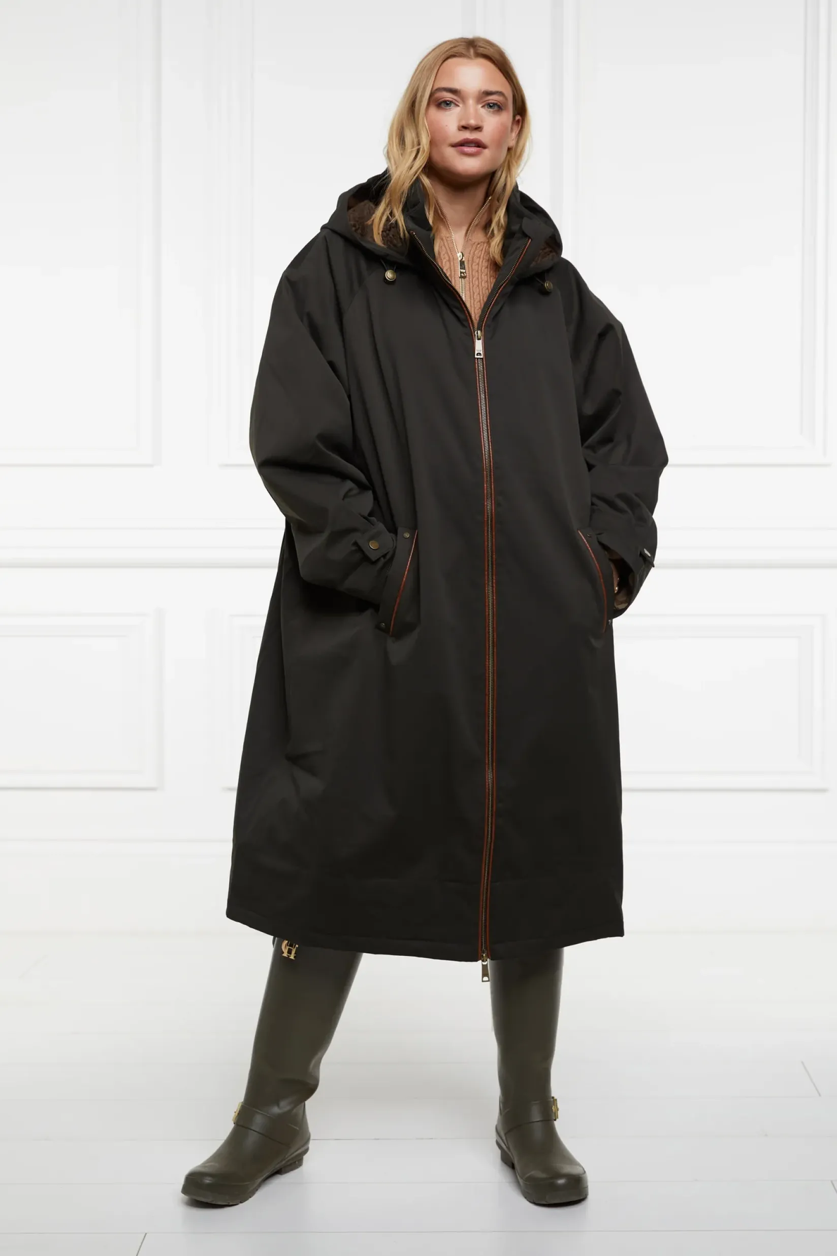Holland Cooper Jackets|Shop By Product-One-Size Waterproof Coat Khaki