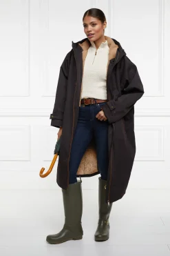 Holland Cooper Jackets|Shop By Product-One-Size Waterproof Coat Chocolate
