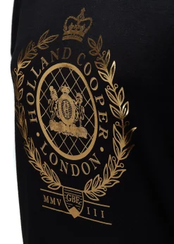 Holland Cooper Tees|Tops-Ornate Crest Tee Black