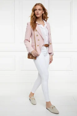 Holland Cooper Shirts & Blouses|Shop By Product-Oversized Cotton Lace Shirt Pink Stripe
