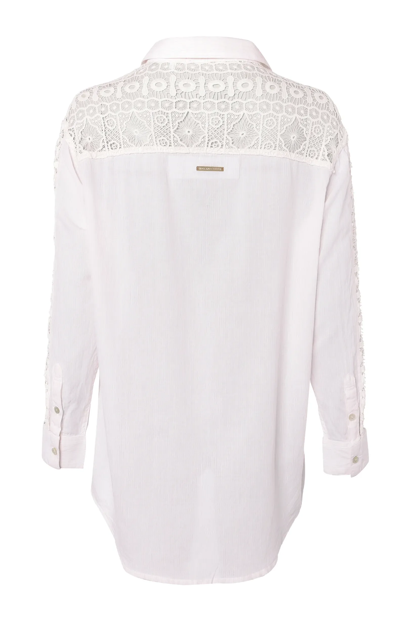 Holland Cooper Shirts & Blouses|Shop By Product-Oversized Cotton Lace Shirt Pink Stripe
