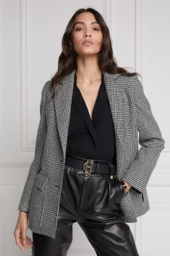 Holland Cooper Jackets|Blazers-Paddington Blazer Prince of Wales Mono