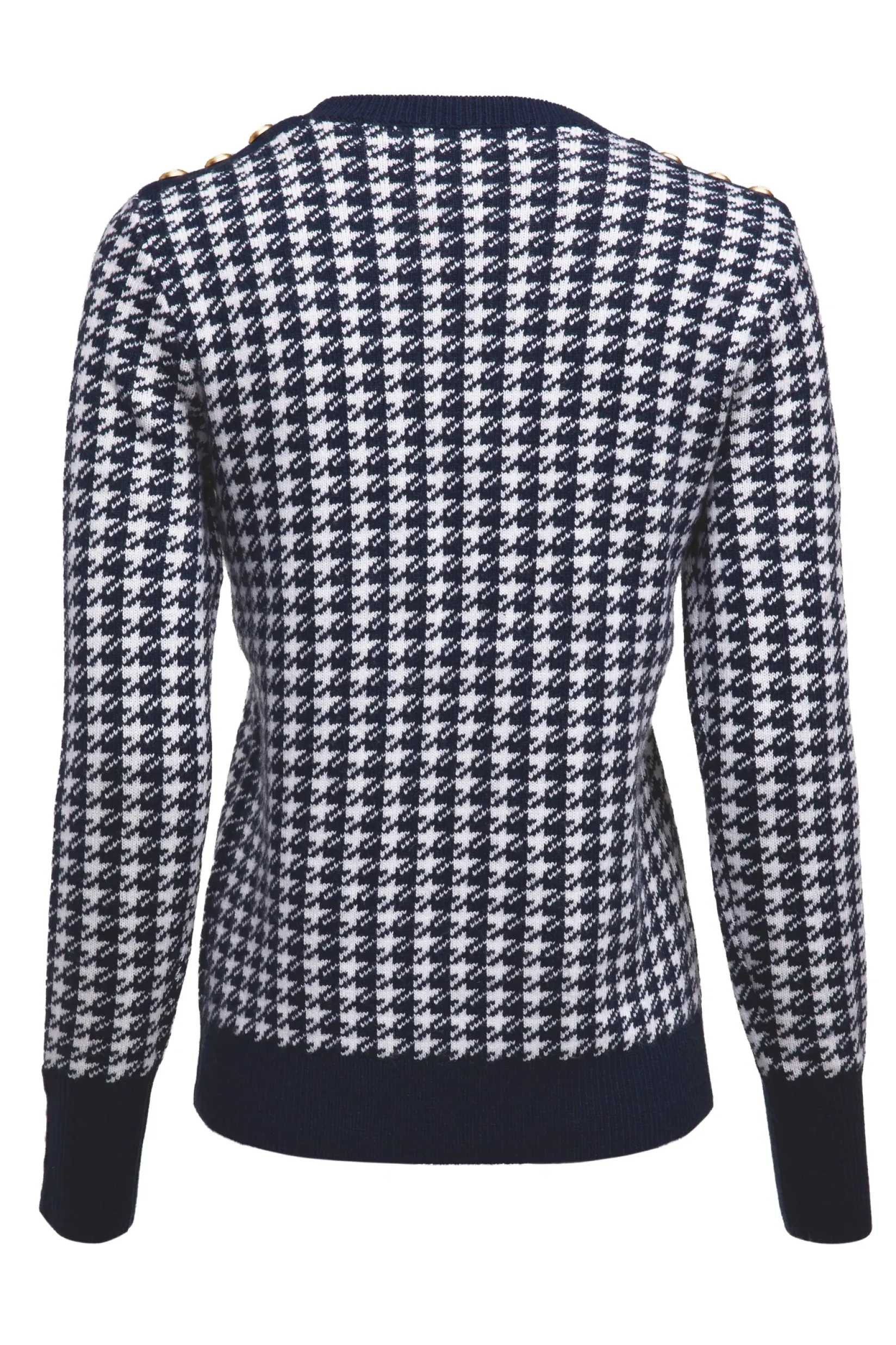 Holland Cooper Knitwear-Panel Crew Neck Knit Ink Navy