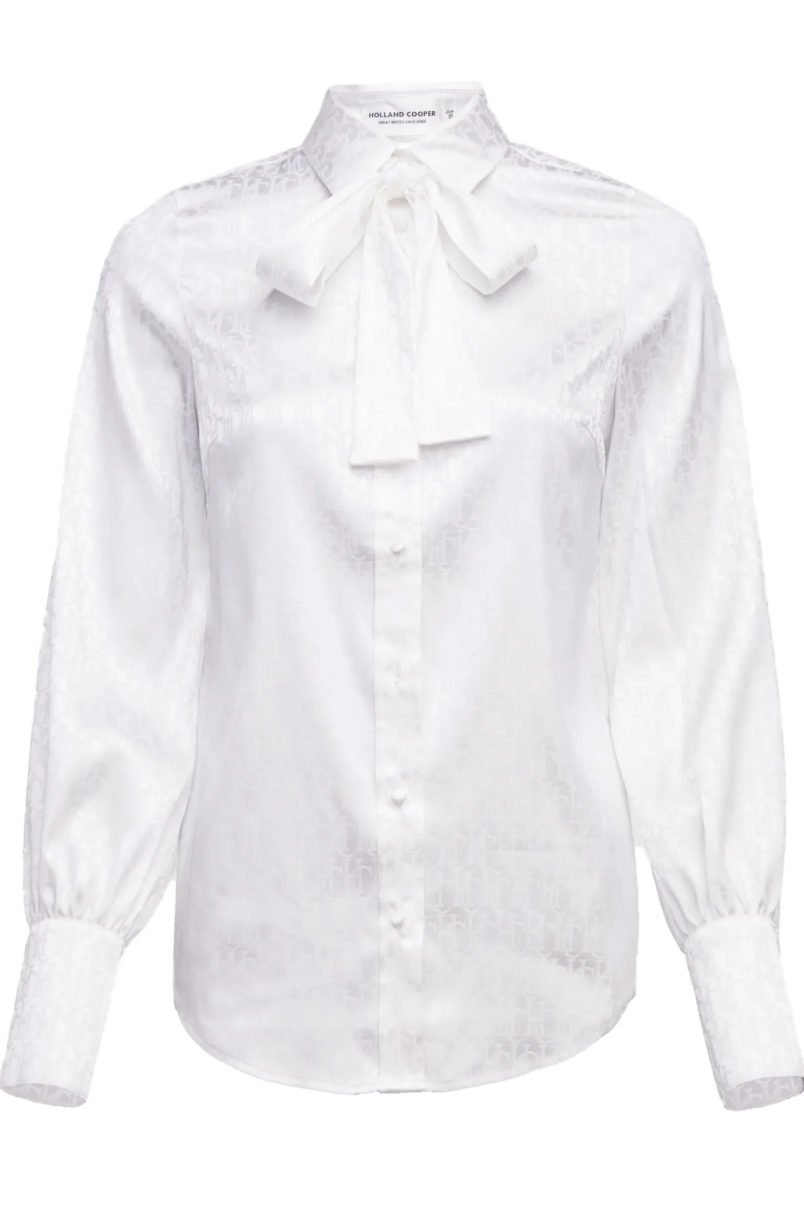 Holland Cooper Shirts & Blouses|The Date Night Edit-Penny Jacquard Shirt White