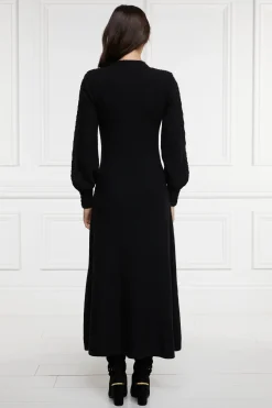 Holland Cooper Dresses|Knitwear-Rachel Maxi Dress Black