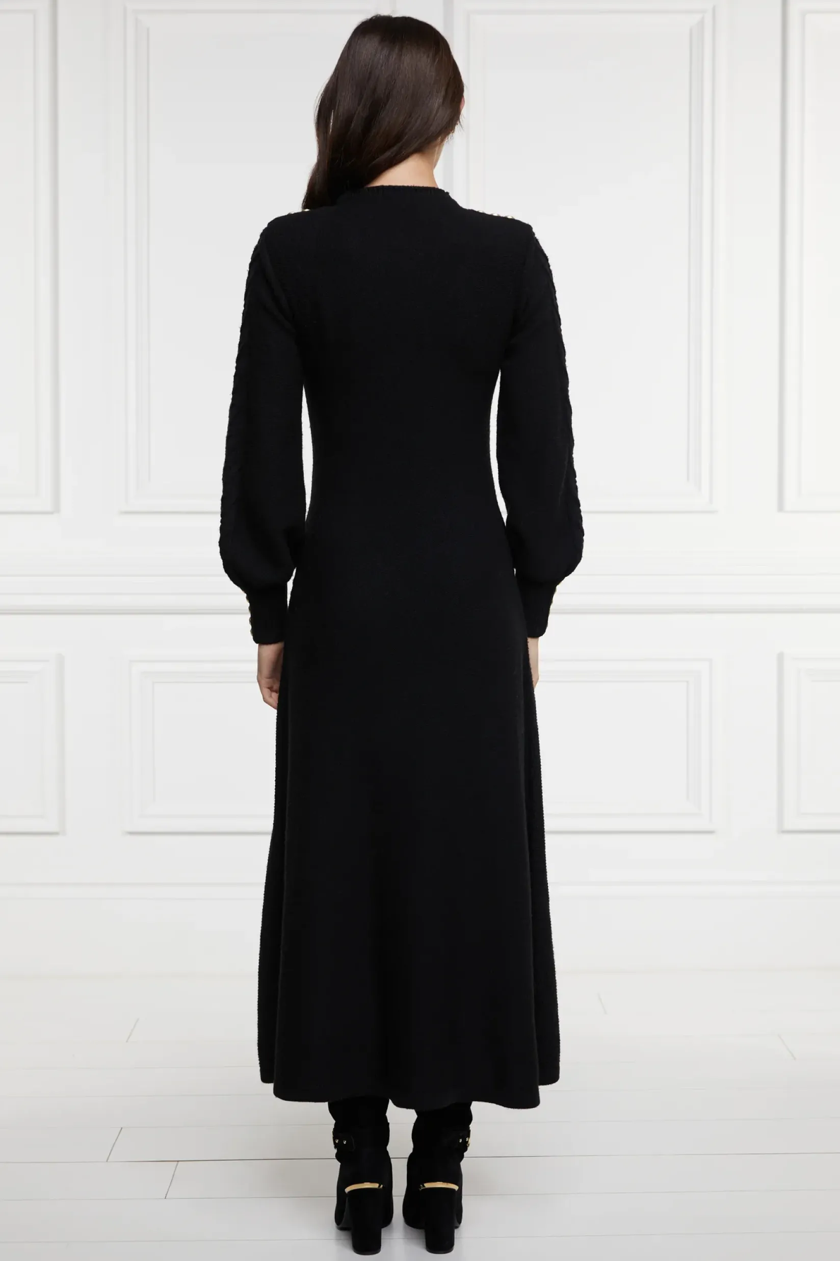 Holland Cooper Dresses|Knitwear-Rachel Maxi Dress Black