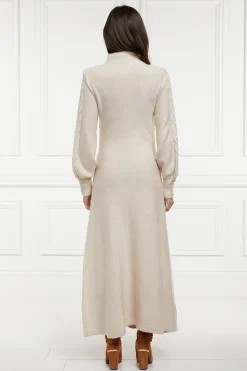 Holland Cooper Dresses|Knitwear-Rachel Maxi Dress Oatmeal
