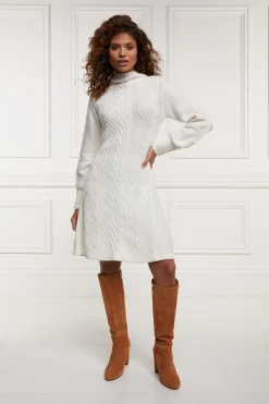 Holland Cooper Gifts For Her|Dresses-Rachel Mini Dress Oyster