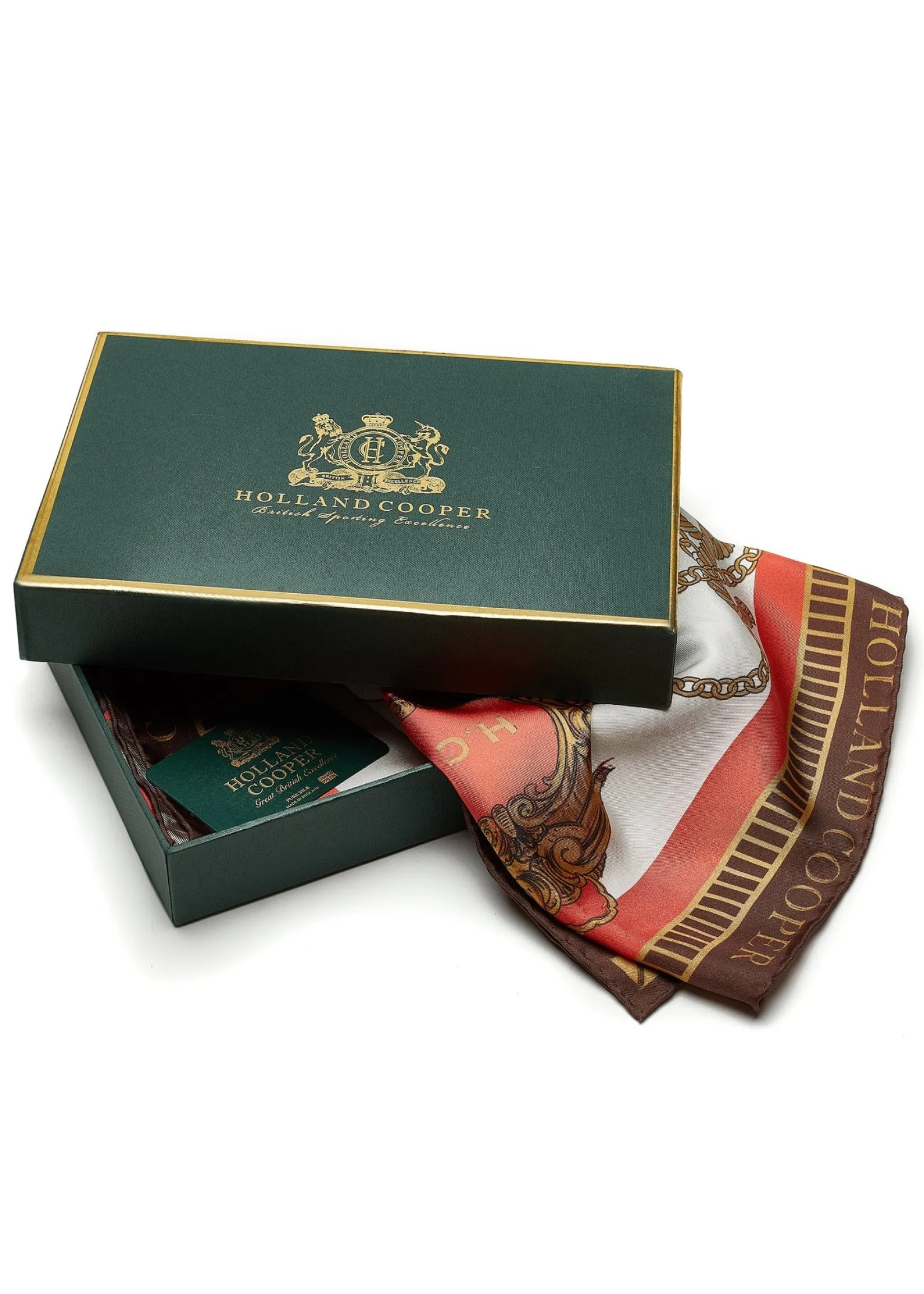 Holland Cooper Scarves|Scarves-Regal Horse Silk Scarf Sienna