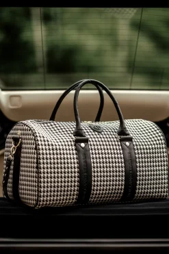 Holland Cooper Gifts For Her|The Perfect Gesture-Regency Holdall Ecru Houndstooth