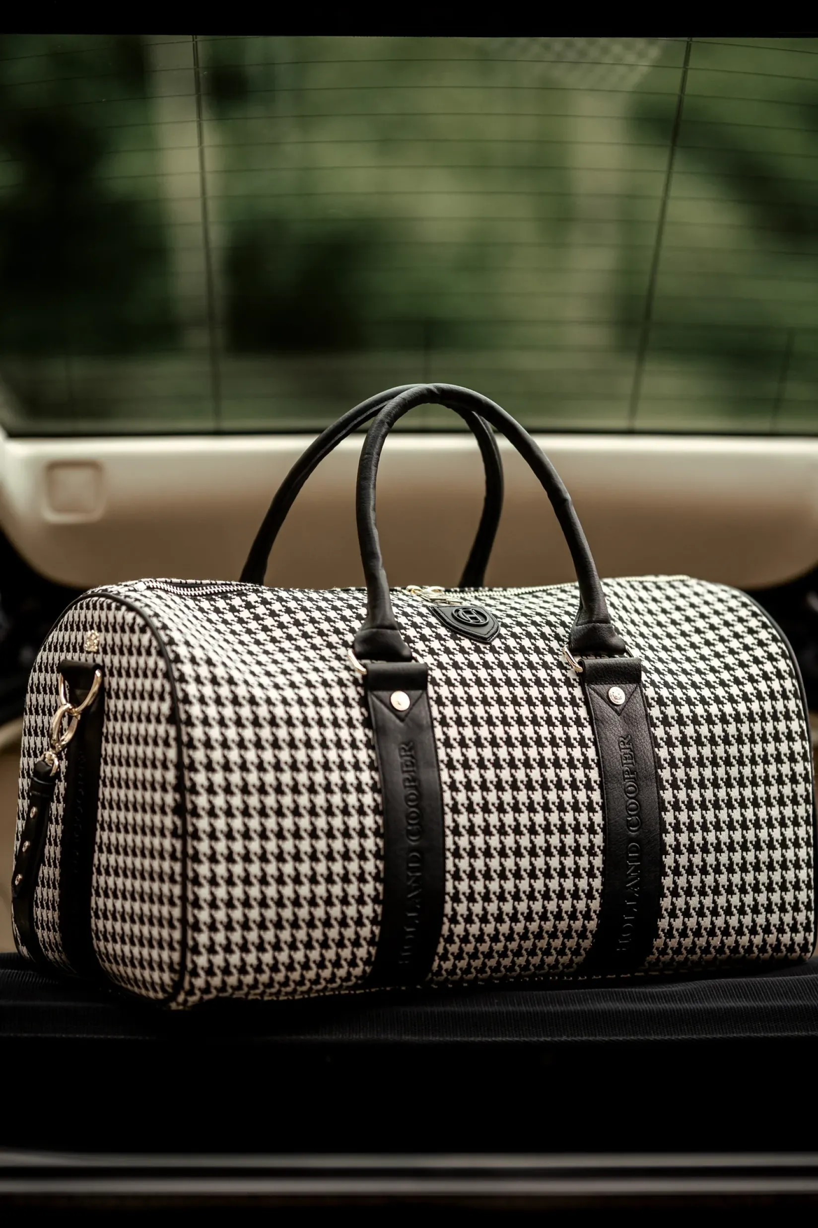 Holland Cooper Gifts For Her|The Perfect Gesture-Regency Holdall Ecru Houndstooth