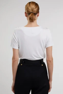 Holland Cooper Tees|Tops-Relax Fit Crew Neck Tee White