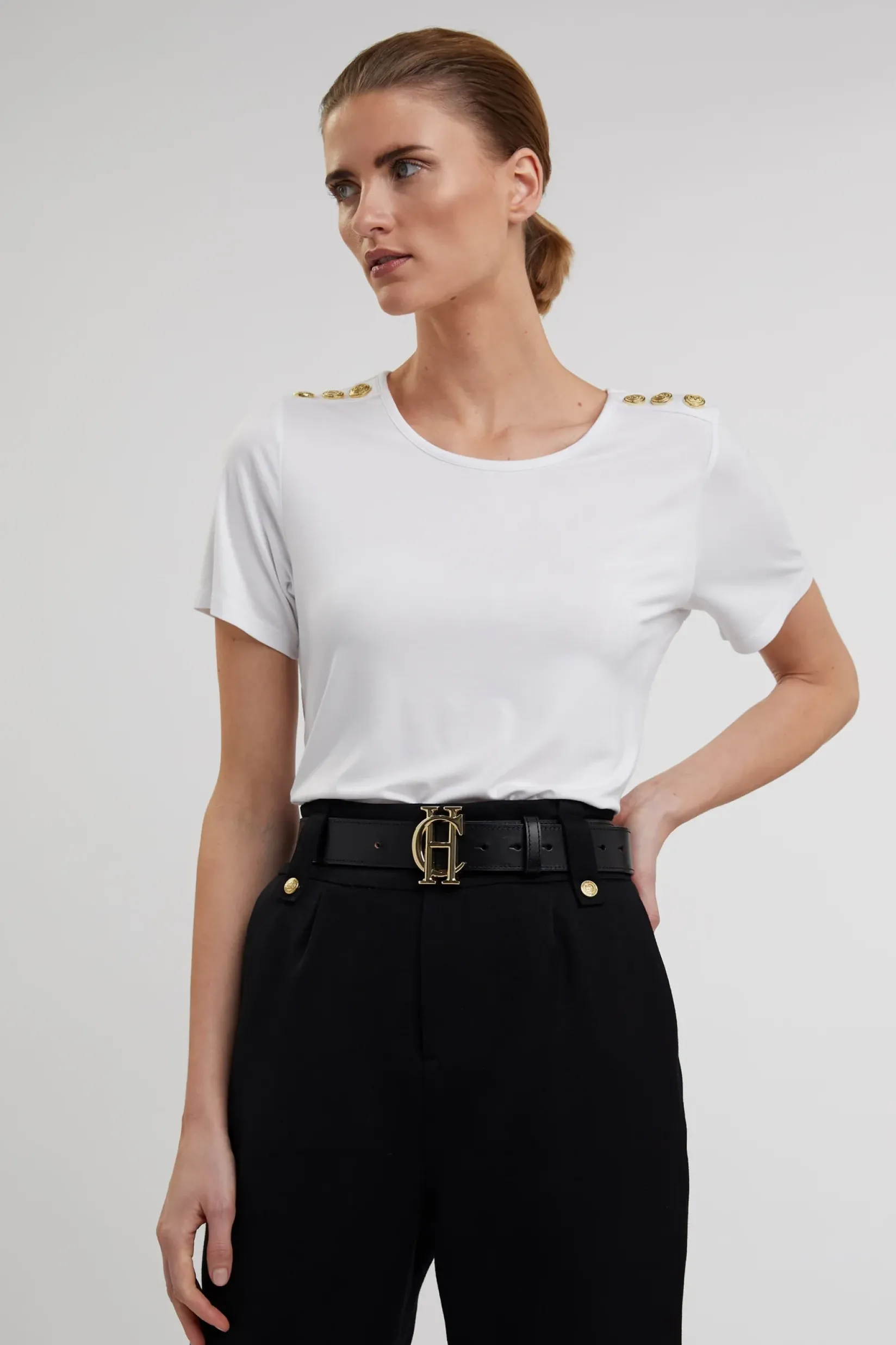 Holland Cooper Tees|Tops-Relax Fit Crew Neck Tee White