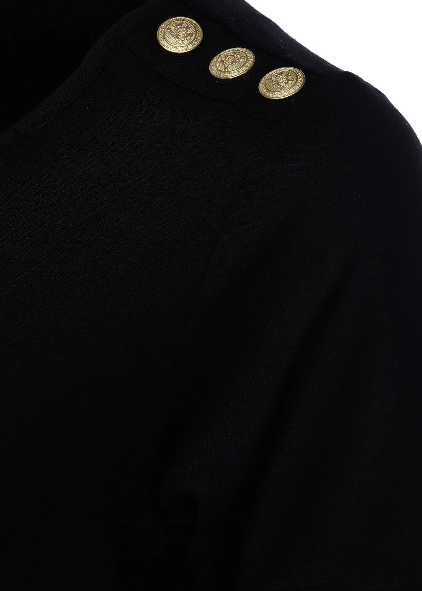 Holland Cooper Tees|Tops-Relax Fit Crew Neck Tee Black