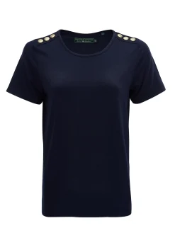 Holland Cooper Tees|Tops-Relax Fit Crew Neck Tee Ink Navy