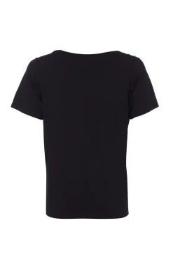 Holland Cooper Tees|Tops-Relax Fit V-Neck Tee Black