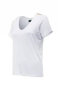 Holland Cooper Tees|Tops-Relax Fit V-Neck Tee White