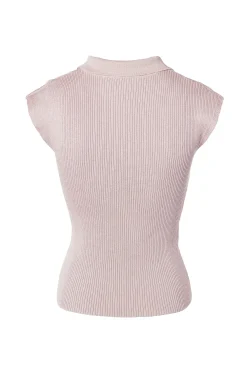 Holland Cooper Knitwear|Shop By Product-Scarlett Polo Knit Soft Pink