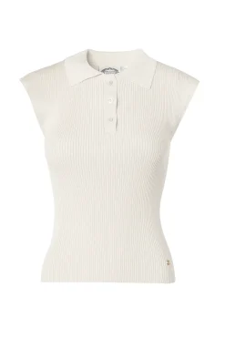 Holland Cooper Knitwear|Shop By Product-Scarlett Polo Knit Ecru