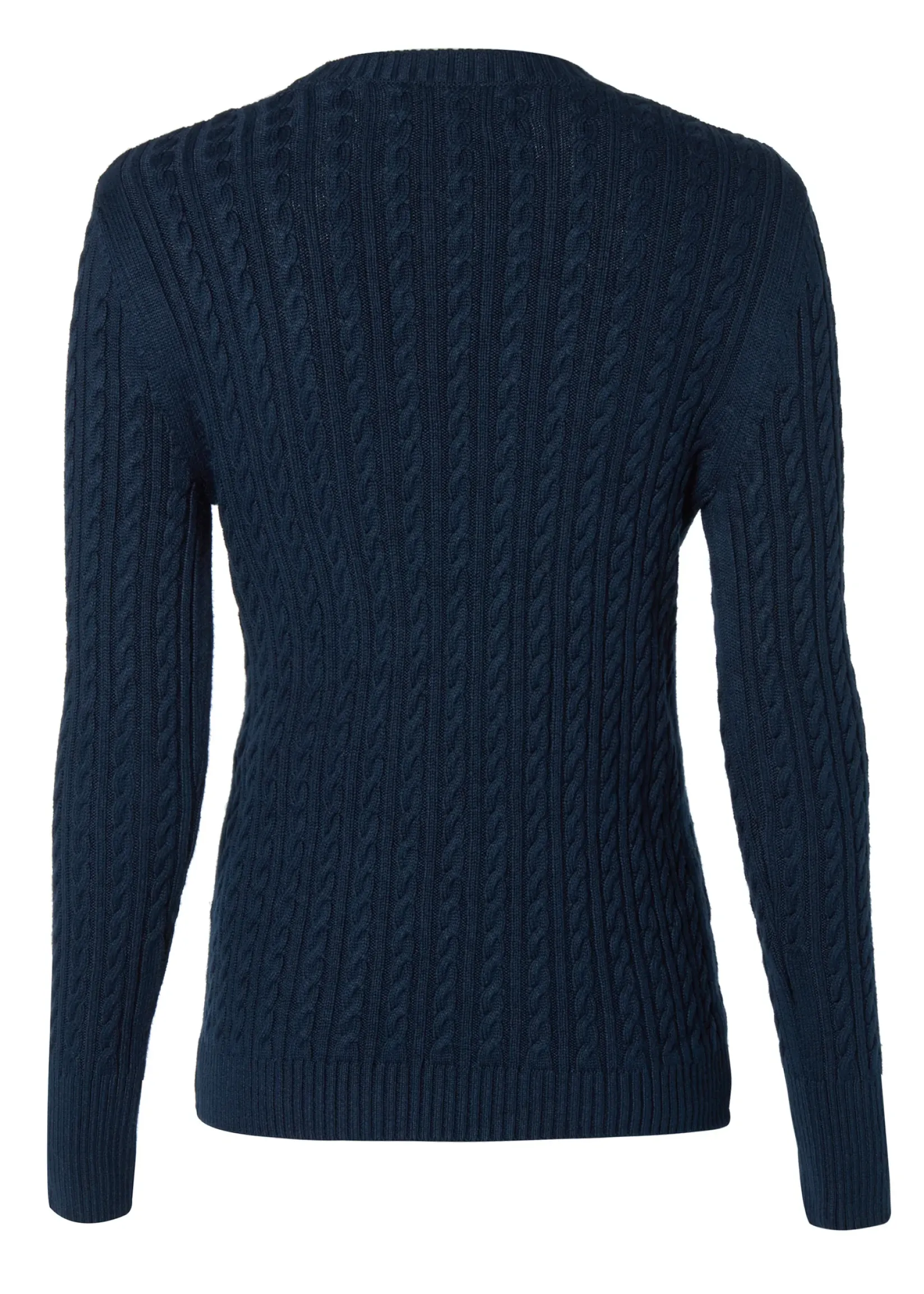 Holland Cooper Knitwear|Bump Friendly Collection-Seattle Cable Crew Knit Ink Navy
