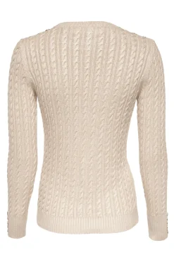 Holland Cooper Knitwear|Wardrobe Staples-Seattle Cable Crew Knit Oatmeal