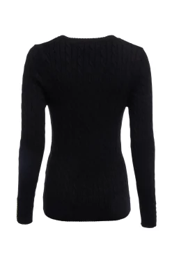 Holland Cooper Knitwear|Bump Friendly Collection-Seattle V-Neck Knit Black
