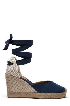 Holland Cooper Sandals|Footwear-Seville Wedge Sandal Navy