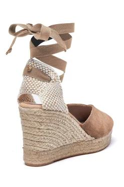 Holland Cooper Sandals|Footwear-Seville Wedge Sandal Taupe