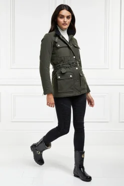 Holland Cooper Wellington Boots|Footwear-Sherpa Lined Chelsea Wellington Black Croc