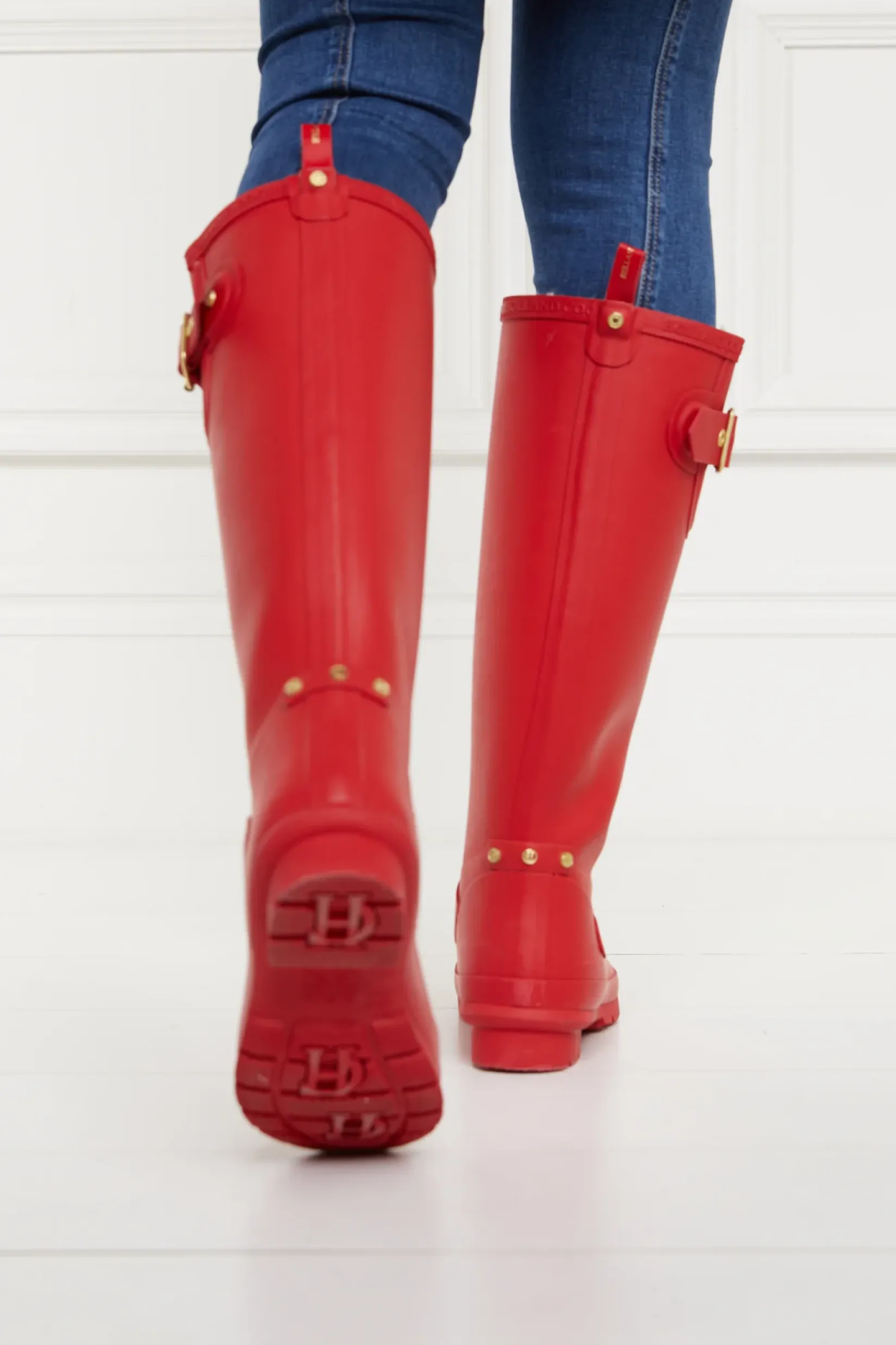 Holland Cooper At The Stables-Sherpa Lined Regency Wellington Heritage Red